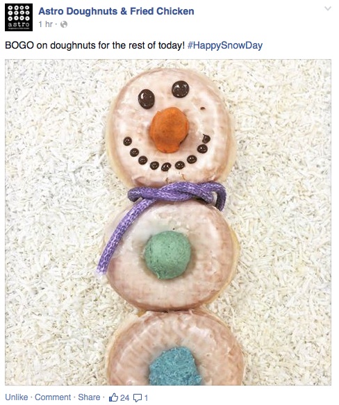 Snow Day Marketing Doughnuts